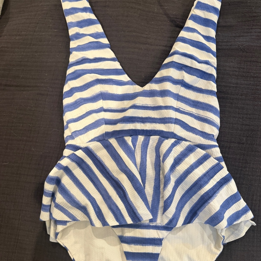 Marysia Blue striped swimsuit S